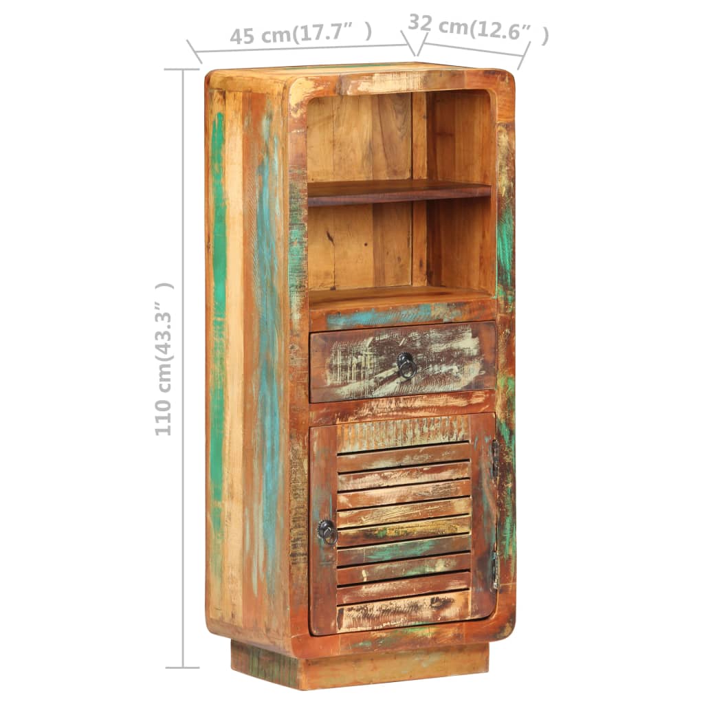 Highboard 45x32x110 cm Solid Reclaimed Wood